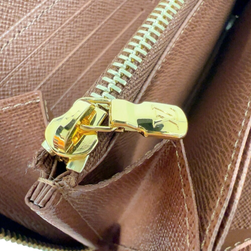ルイ・ヴィトン LOUIS VUITTON ジッピー・ウォレット M42616 ブラウン　ゴールド金具 モノグラムキャンバス ユニセックス 長財布