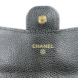 シャネル CHANEL タイムレスクラシックフラップウォレット AP0241 ブラック ゴールド金具 キャビアスキン レディース 長財布