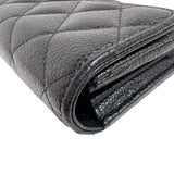 シャネル CHANEL タイムレスクラシックフラップウォレット AP0241 ブラック ゴールド金具 キャビアスキン レディース 長財布