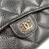 シャネル CHANEL タイムレスクラシックフラップウォレット AP0241 ブラック ゴールド金具 キャビアスキン レディース 長財布
