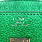 エルメス HERMES バーキン30 W刻印　(2024年製) グリーン　シルバー金具 トゴ レディース ハンドバッグ
