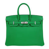 エルメス HERMES バーキン30 W刻印　(2024年製) グリーン　シルバー金具 トゴ レディース ハンドバッグ