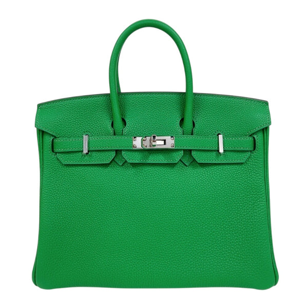 エルメス HERMES バーキン30 W刻印　(2024年製) グリーン　シルバー金具 トゴ レディース ハンドバッグ