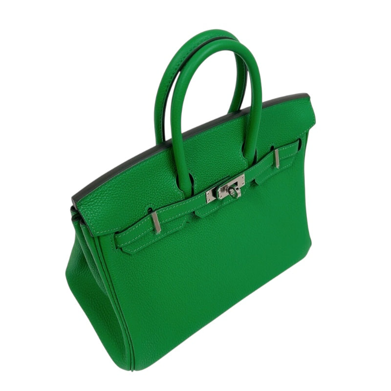 エルメス HERMES バーキン30 W刻印　(2024年製) グリーン　シルバー金具 トゴ レディース ハンドバッグ
