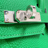 エルメス HERMES バーキン30 W刻印　(2024年製) グリーン　シルバー金具 トゴ レディース ハンドバッグ