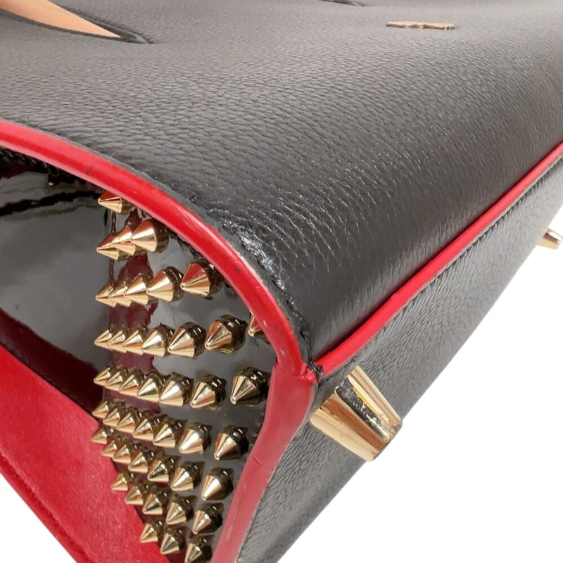 クリスチャン・ルブタン Christian louboutin パロマミディアム　スタッズトートバッグ ブラック　ゴールド金具 レザー レディース ハンドバッグ