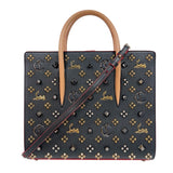 クリスチャン・ルブタン Christian louboutin パロマミディアム　スタッズトートバッグ ブラック　ゴールド金具 レザー レディース ハンドバッグ