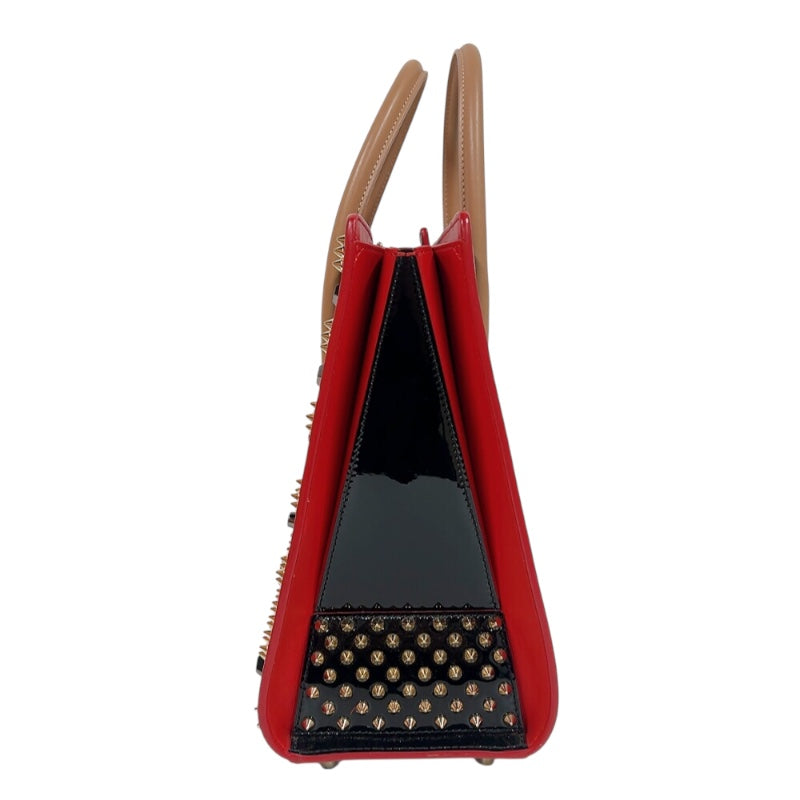 クリスチャン・ルブタン Christian louboutin パロマミディアム　スタッズトートバッグ ブラック　ゴールド金具 レザー レディース ハンドバッグ