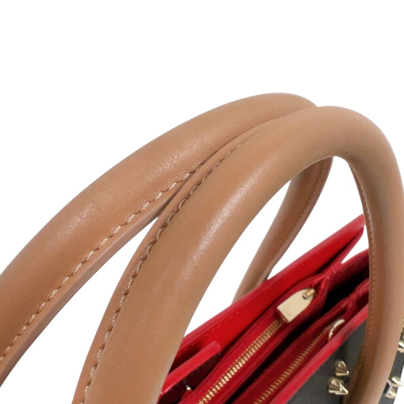クリスチャン・ルブタン Christian louboutin パロマミディアム　スタッズトートバッグ ブラック　ゴールド金具 レザー レディース ハンドバッグ