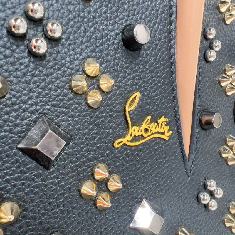 クリスチャン・ルブタン Christian louboutin パロマミディアム　スタッズトートバッグ ブラック　ゴールド金具 レザー レディース ハンドバッグ