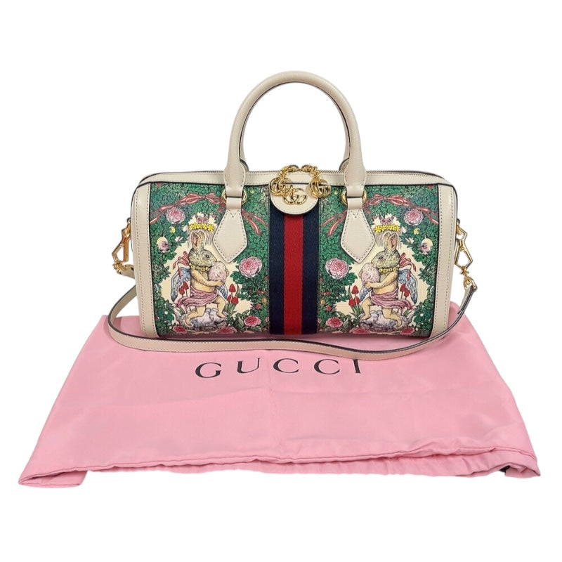 グッチ GUCCI ヒグチユウコ　オフディアミディアムハンドバッグ 524532 マルチカラー　ゴールド金具 GGスプリーム レディース トートバッグ