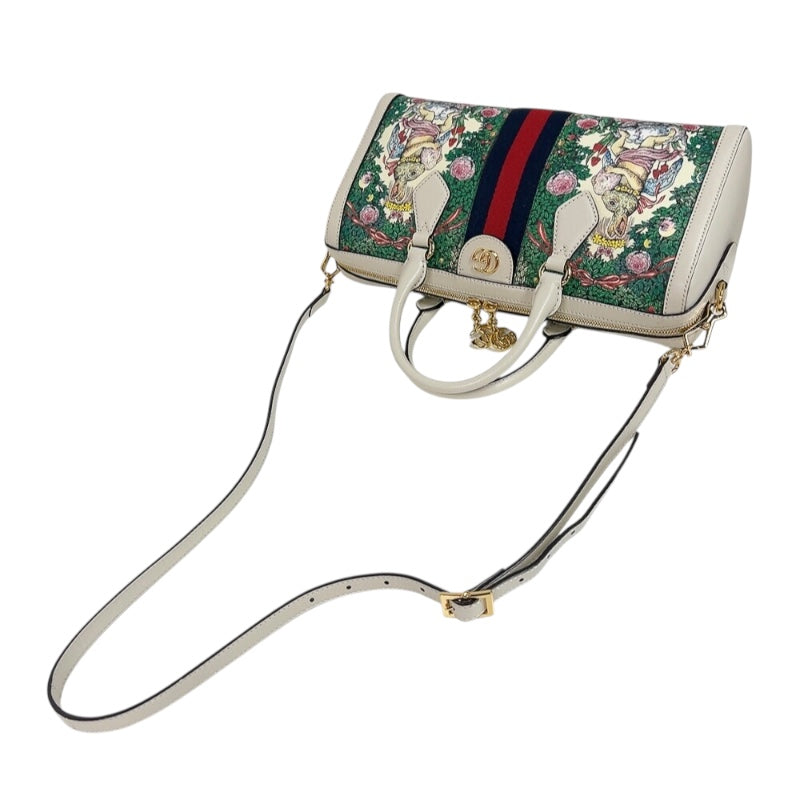 グッチ GUCCI ヒグチユウコ　オフディアミディアムハンドバッグ 524532 マルチカラー　ゴールド金具 GGスプリーム レディース トートバッグ