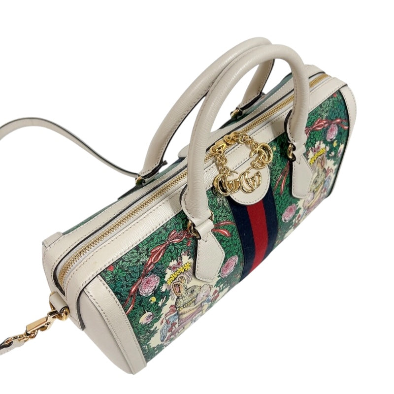 グッチ GUCCI ヒグチユウコ　オフディアミディアムハンドバッグ 524532 マルチカラー　ゴールド金具 GGスプリーム レディース トートバッグ