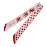 エルメス HERMES ツイリー　トランプ　JEU DE CARTES ピンク シルク レディース スカーフ