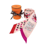 エルメス HERMES ツイリー　トランプ　JEU DE CARTES ピンク シルク レディース スカーフ