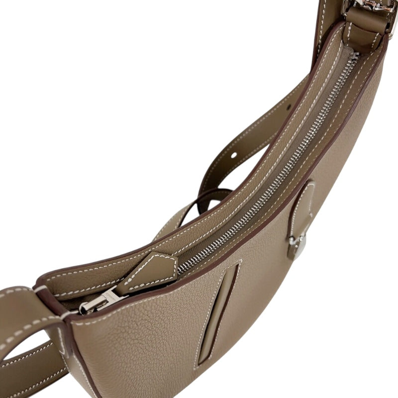 エルメス HERMES プティアルソン W刻印　(2024年製) エトゥープ　シルバー金具 トゴ ユニセックス ショルダーバッグ