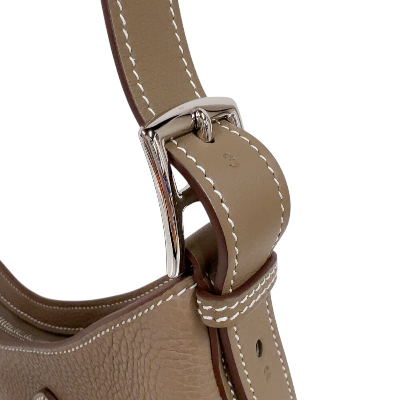 エルメス HERMES プティアルソン W刻印　(2024年製) エトゥープ　シルバー金具 トゴ ユニセックス ショルダーバッグ