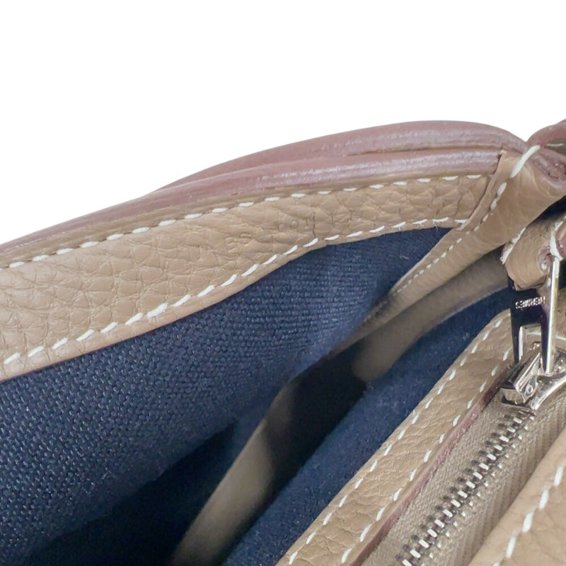 エルメス HERMES スティーブライトジュニア W刻印　(2024年製) エトゥープ　シルバー金具 トゴ ユニセックス ショルダーバッグ