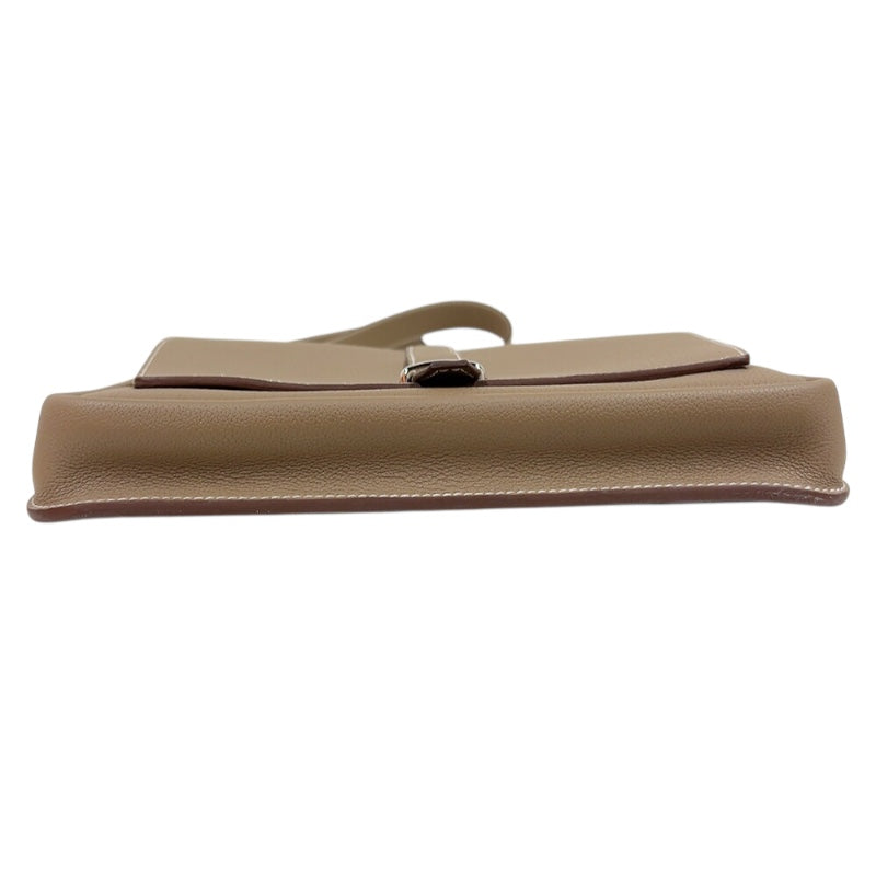 エルメス HERMES スティーブライトジュニア W刻印　(2024年製) エトゥープ　シルバー金具 トゴ ユニセックス ショルダーバッグ