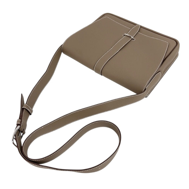 エルメス HERMES スティーブライトジュニア W刻印　(2024年製) エトゥープ　シルバー金具 トゴ ユニセックス ショルダーバッグ