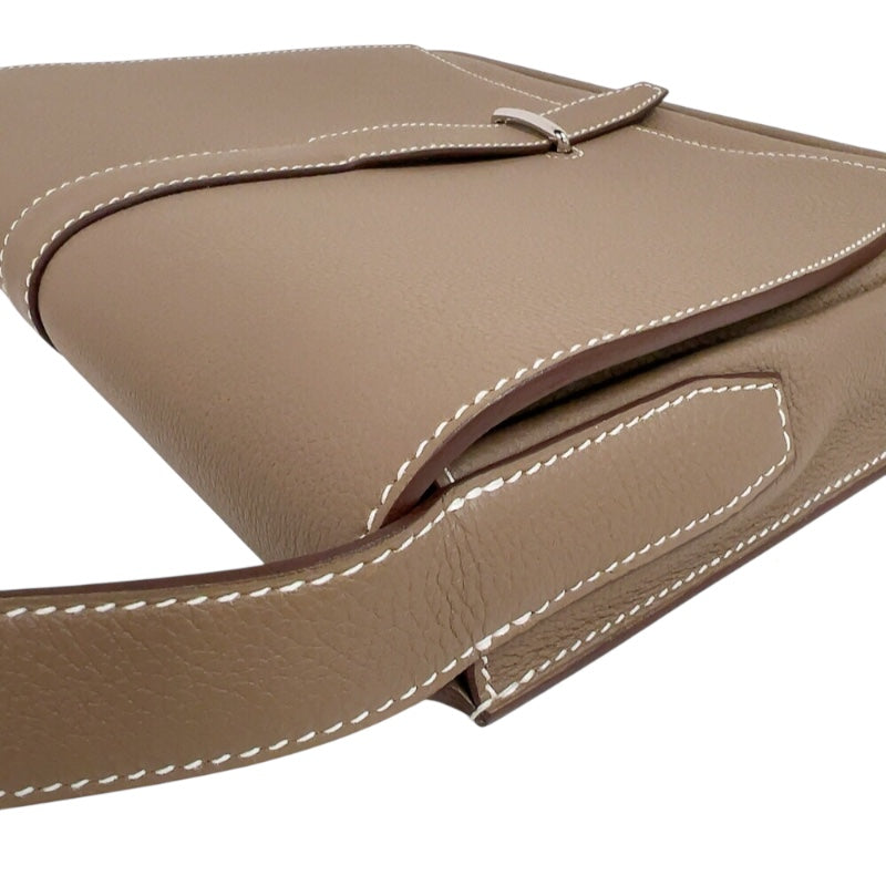 エルメス HERMES スティーブライトジュニア W刻印　(2024年製) エトゥープ　シルバー金具 トゴ ユニセックス ショルダーバッグ