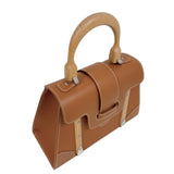 ゴヤール GOYARD サイゴンPM ブラウン　シルバー金具 トリヨンレザー/カウハイドレザー/ウッド レディース ハンドバッグ