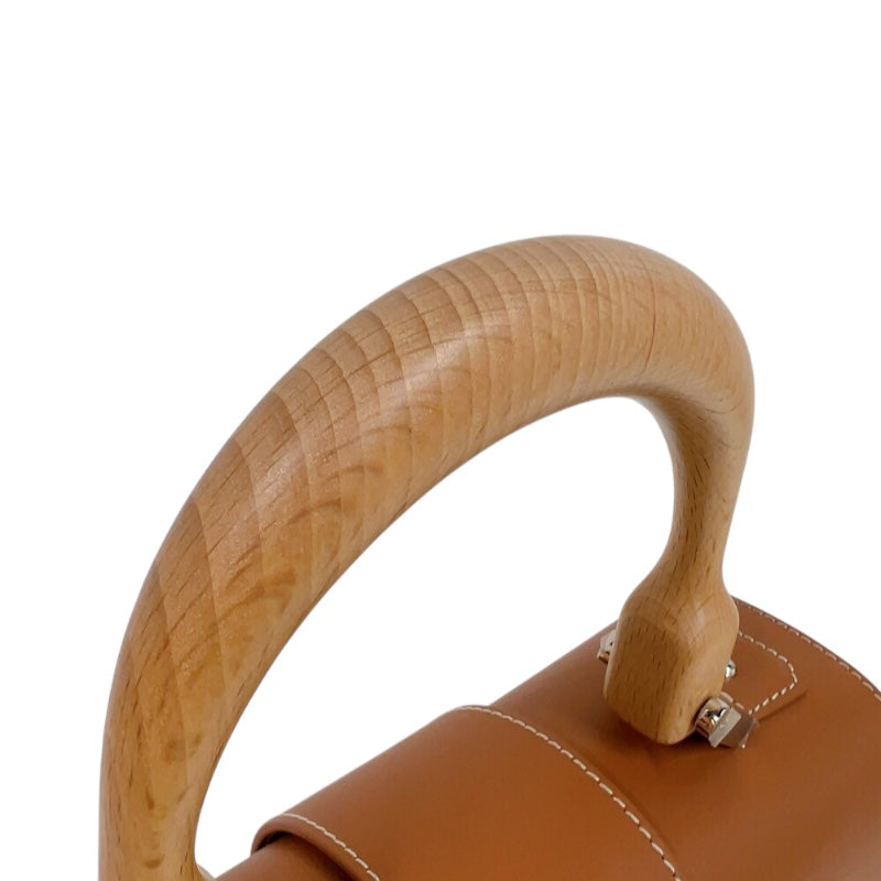 ゴヤール GOYARD サイゴンPM ブラウン　シルバー金具 トリヨンレザー/カウハイドレザー/ウッド レディース ハンドバッグ