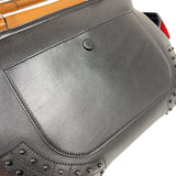 トッズ TOD’S ウェーブバッグ ブラウン/ブラック/レッド　シルバー金具 レザー レディース ハンドバッグ