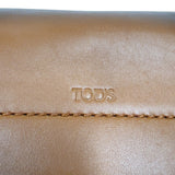 トッズ TOD’S ウェーブバッグ ブラウン/ブラック/レッド　シルバー金具 レザー レディース ハンドバッグ