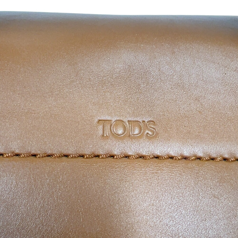 トッズ TOD’S ウェーブバッグ ブラウン/ブラック/レッド　シルバー金具 レザー レディース ハンドバッグ