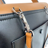 トッズ TOD’S ウェーブバッグ ブラウン/ブラック/レッド　シルバー金具 レザー レディース ハンドバッグ