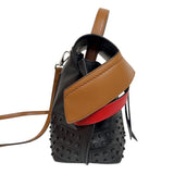 トッズ TOD’S ウェーブバッグ ブラウン/ブラック/レッド　シルバー金具 レザー レディース ハンドバッグ