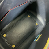 セリーヌ CELINE ベルトバッグナノ ネイビー/レッド　ゴールド金具 ドラムドカーフ レディース ハンドバッグ