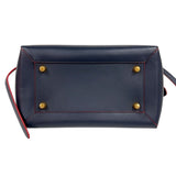 セリーヌ CELINE ベルトバッグナノ ネイビー/レッド　ゴールド金具 ドラムドカーフ レディース ハンドバッグ