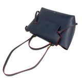 セリーヌ CELINE ベルトバッグナノ ネイビー/レッド　ゴールド金具 ドラムドカーフ レディース ハンドバッグ