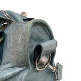 バレンシアガ BALENCIAGA ザ・ジャイアントシティ 173084 ブルー　シルバー金具 レザー レディース ハンドバッグ