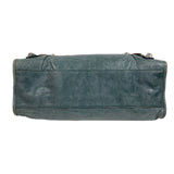 バレンシアガ BALENCIAGA ザ・ジャイアントシティ 173084 ブルー　シルバー金具 レザー レディース ハンドバッグ