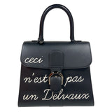 デルヴォー DELVAUX ルーモアMM AA0661AAM099ZPM ブラック　シルバー金具 レザー レディース ハンドバッグ
