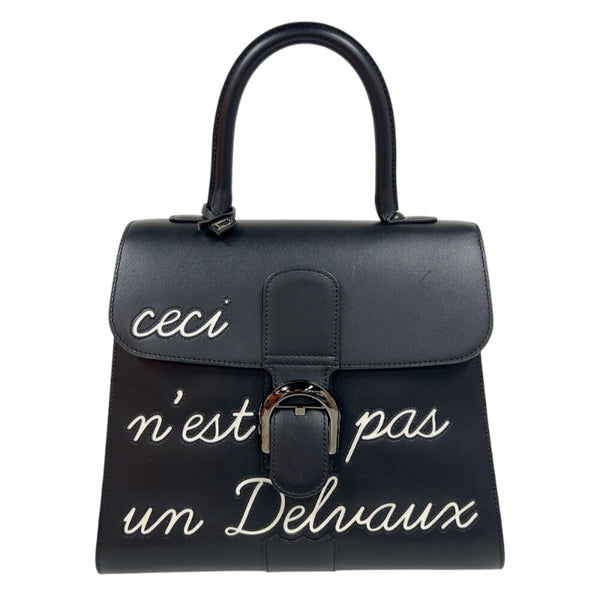 デルヴォー DELVAUX ルーモアMM AA0661AAM099ZPM ブラック　シルバー金具 レザー レディース ハンドバッグ