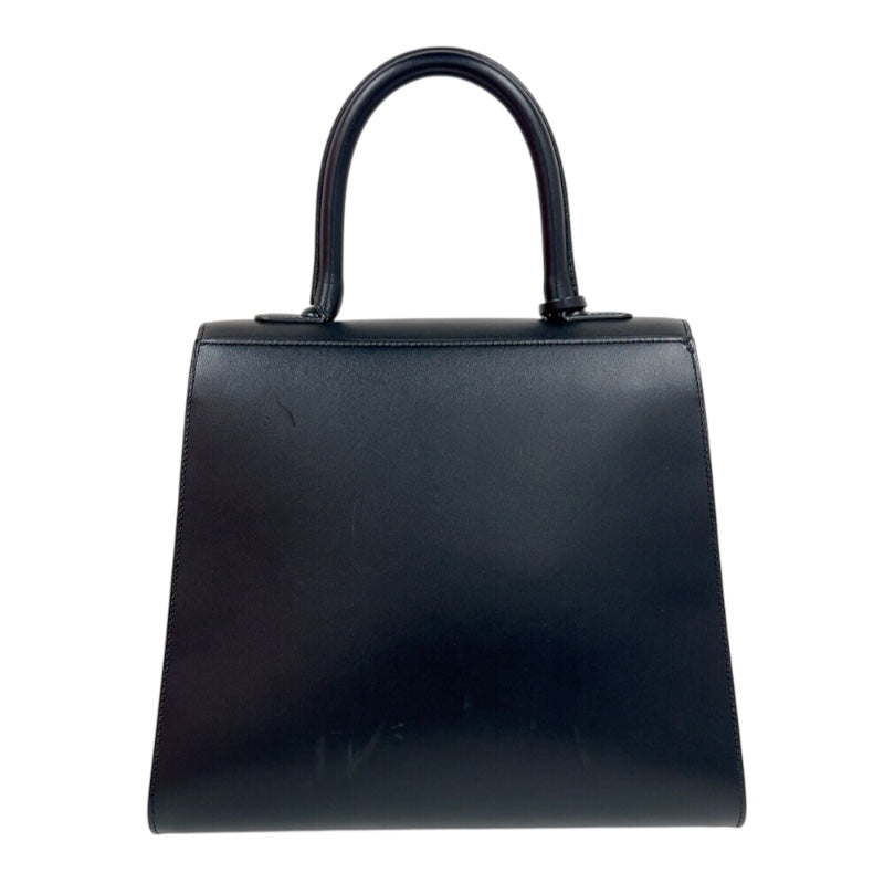 デルヴォー DELVAUX ルーモアMM AA0661AAM099ZPM ブラック　シルバー金具 レザー レディース ハンドバッグ