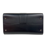デルヴォー DELVAUX ルーモアMM AA0661AAM099ZPM ブラック　シルバー金具 レザー レディース ハンドバッグ