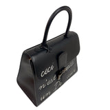 デルヴォー DELVAUX ルーモアMM AA0661AAM099ZPM ブラック　シルバー金具 レザー レディース ハンドバッグ