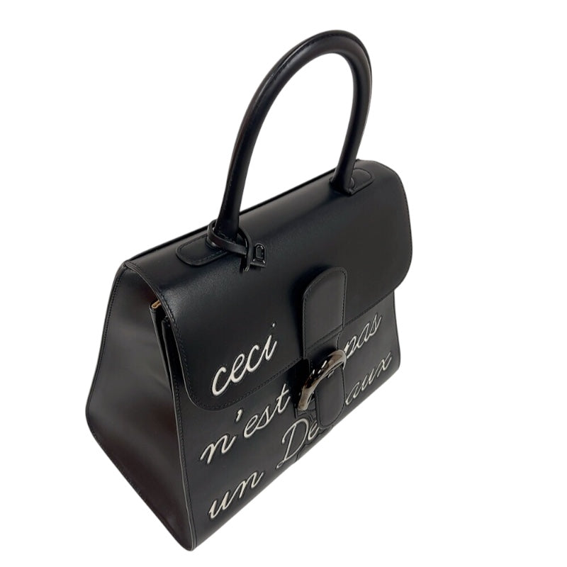 デルヴォー DELVAUX ルーモアMM AA0661AAM099ZPM ブラック　シルバー金具 レザー レディース ハンドバッグ