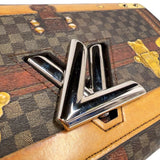 ルイ・ヴィトン LOUIS VUITTON ポルトフォイユ・ツイストチェーン　トランスフォームド M63594 ブラウン　シルバー金具 PVC レディース ショルダーバッグ