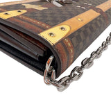 ルイ・ヴィトン LOUIS VUITTON ポルトフォイユ・ツイストチェーン　トランスフォームド M63594 ブラウン　シルバー金具 PVC レディース ショルダーバッグ