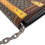 ルイ・ヴィトン LOUIS VUITTON ポルトフォイユ・ツイストチェーン　トランスフォームド M63594 ブラウン　シルバー金具 PVC レディース ショルダーバッグ