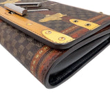 ルイ・ヴィトン LOUIS VUITTON ポルトフォイユ・ツイストチェーン　トランスフォームド M63594 ブラウン　シルバー金具 PVC レディース ショルダーバッグ