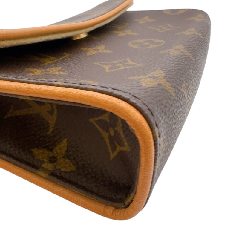 ルイ・ヴィトン LOUIS VUITTON ポシェット・フロランティーヌ M51855 ブラウン　ゴールド金具 モノグラム レディース ショルダーバッグ