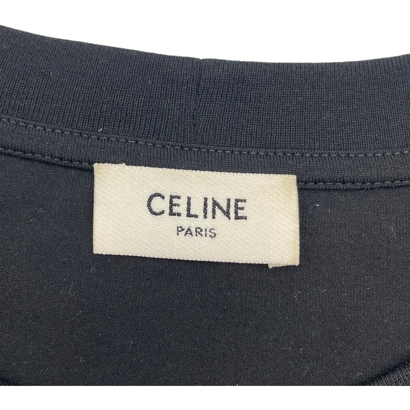 セリーヌ CELINE トリオンフ刺繍長袖Tシャツ RX017507Z ブラック コットン メンズ 長袖Ｔシャツ