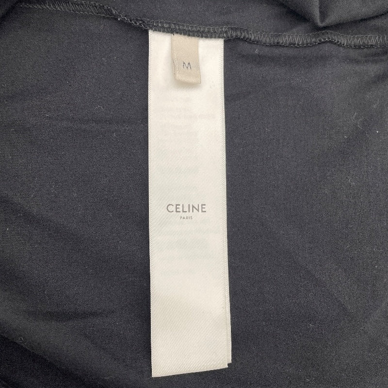 セリーヌ CELINE トリオンフ刺繍長袖Tシャツ RX017507Z ブラック コットン メンズ 長袖Ｔシャツ